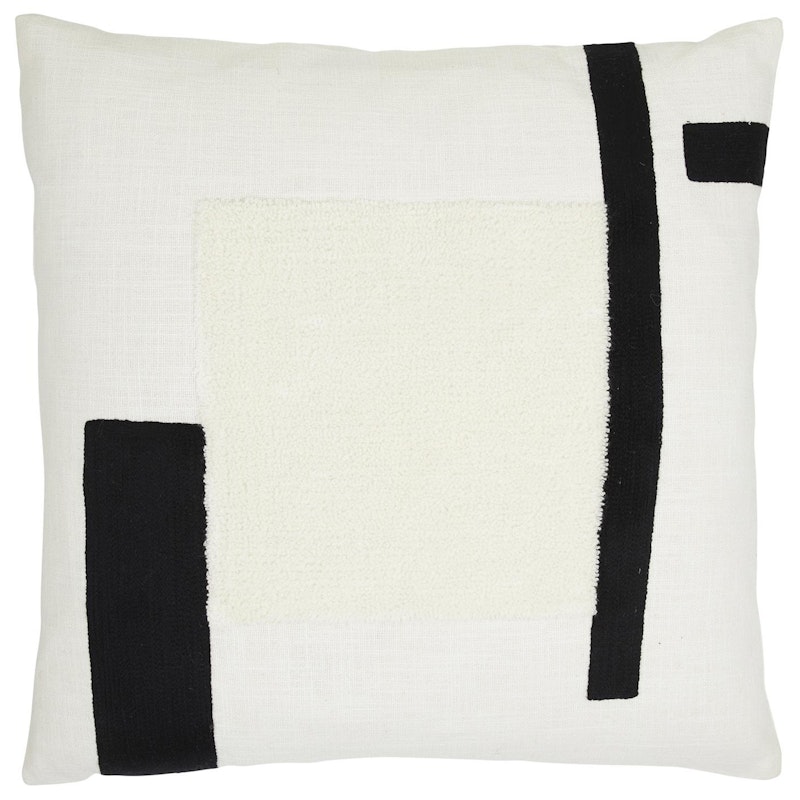 Bianca Cushion Cover 50X50 cm, White/Black 2