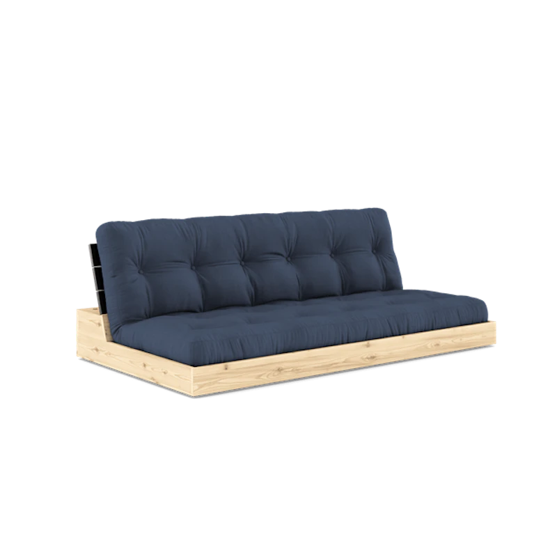 Base Sofa Bed With 5-Layer Mattress Black Night/Navy