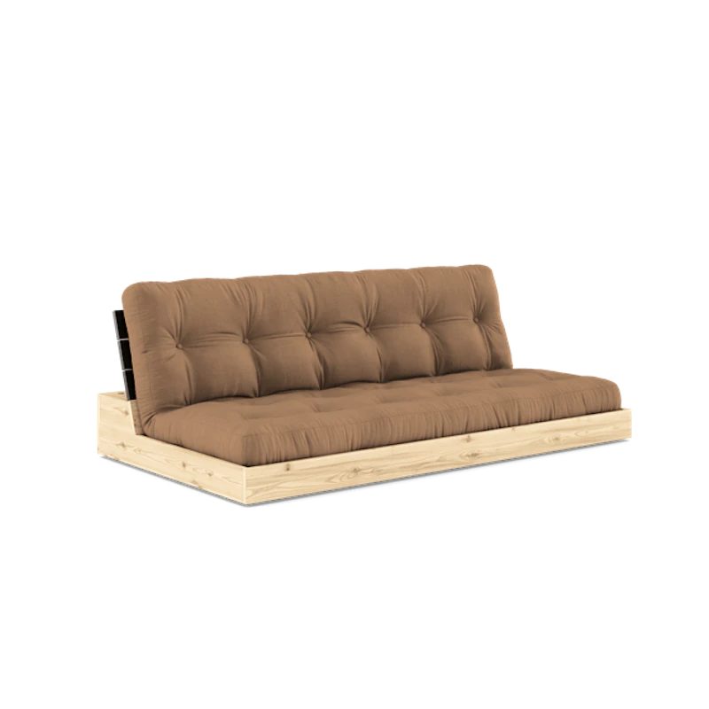 Base Sofa Bed With 5-Layer Mattress Black Night/Mocca