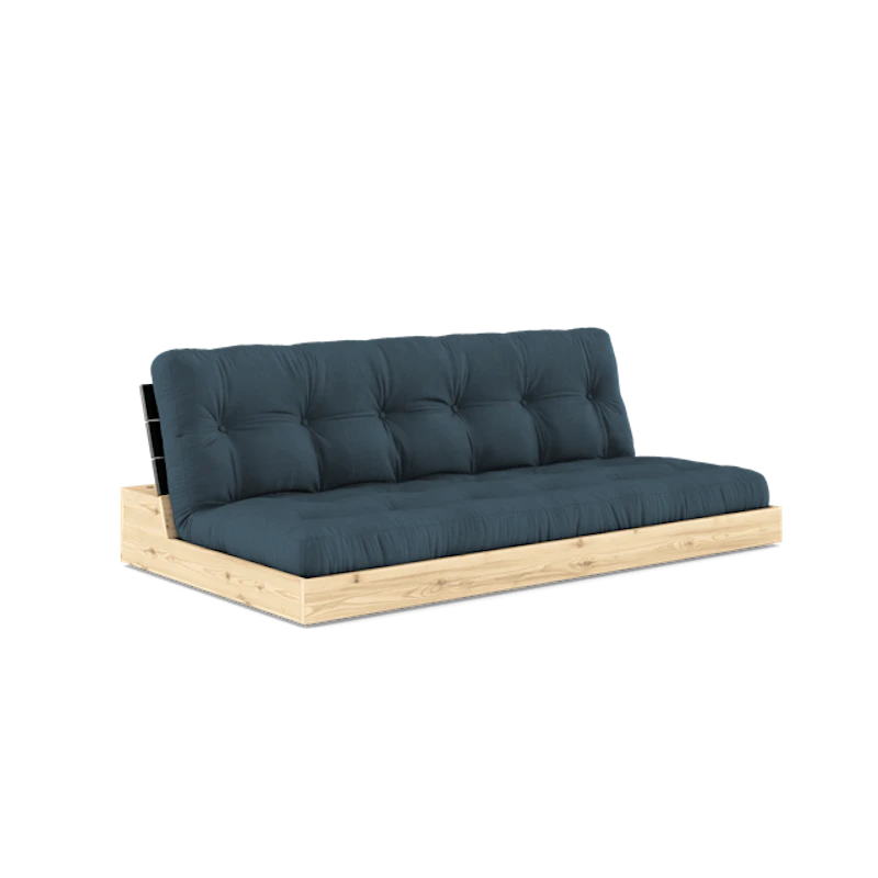 Base Sofa Bed With 5-Layer Mattress Black Night/Petroleum