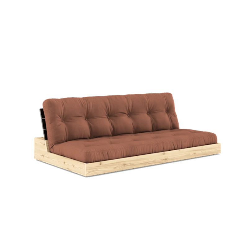 Base Sofa Bed With 5-Layer Mattress Black Night/Clay Brown