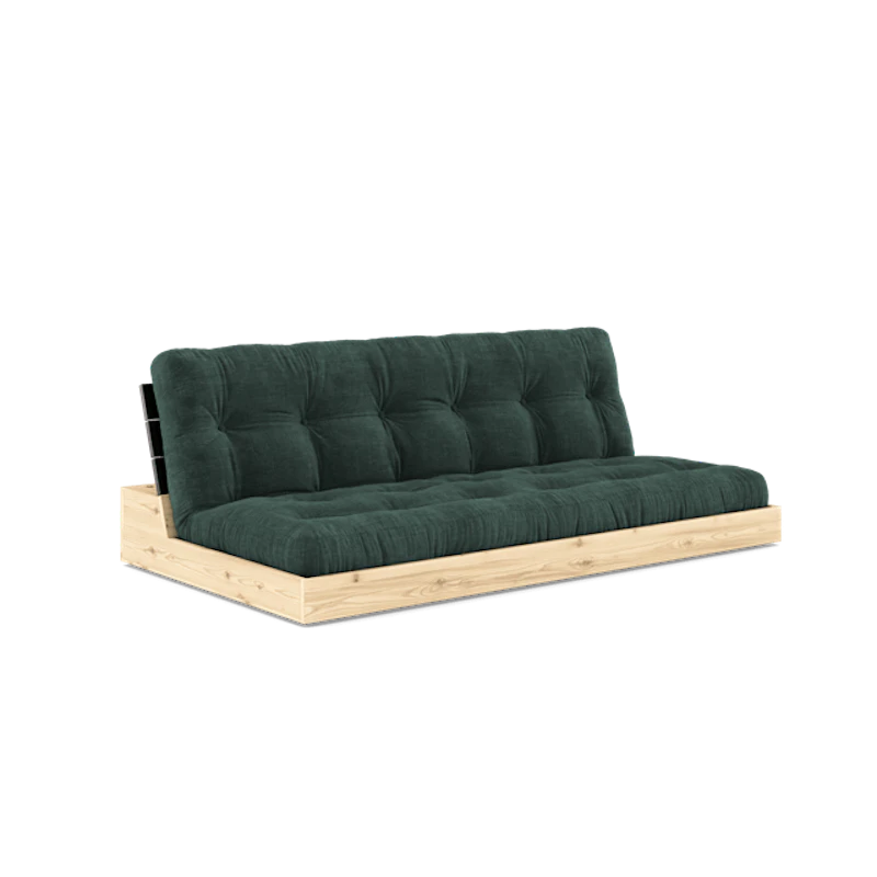 Base Sofa Bed With 5-Layer Mattress Black Night/Seaweed