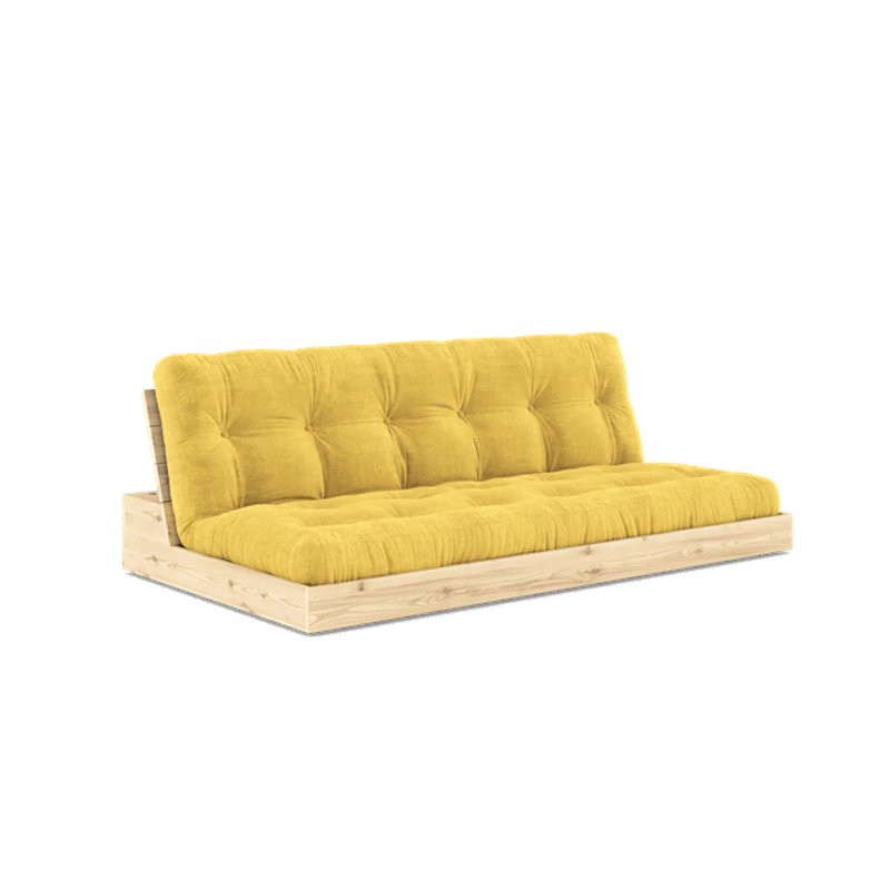 Base Sofa Bed With 5-Layer Mattress Clear/Honey