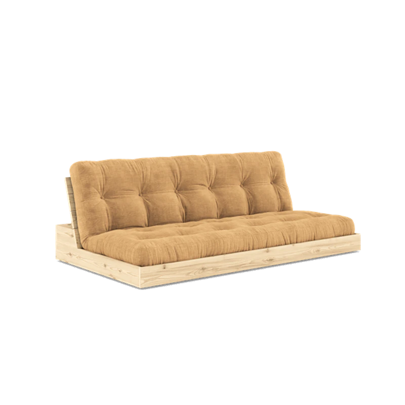 Base Sofa Bed With 5-Layer Mattress Clear/Fudge Brown