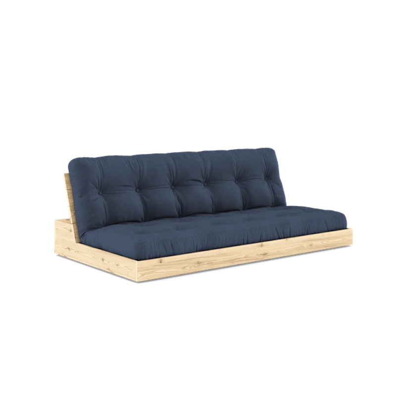 Base Sofa Bed With 5-Layer Mattress Clear/Navy