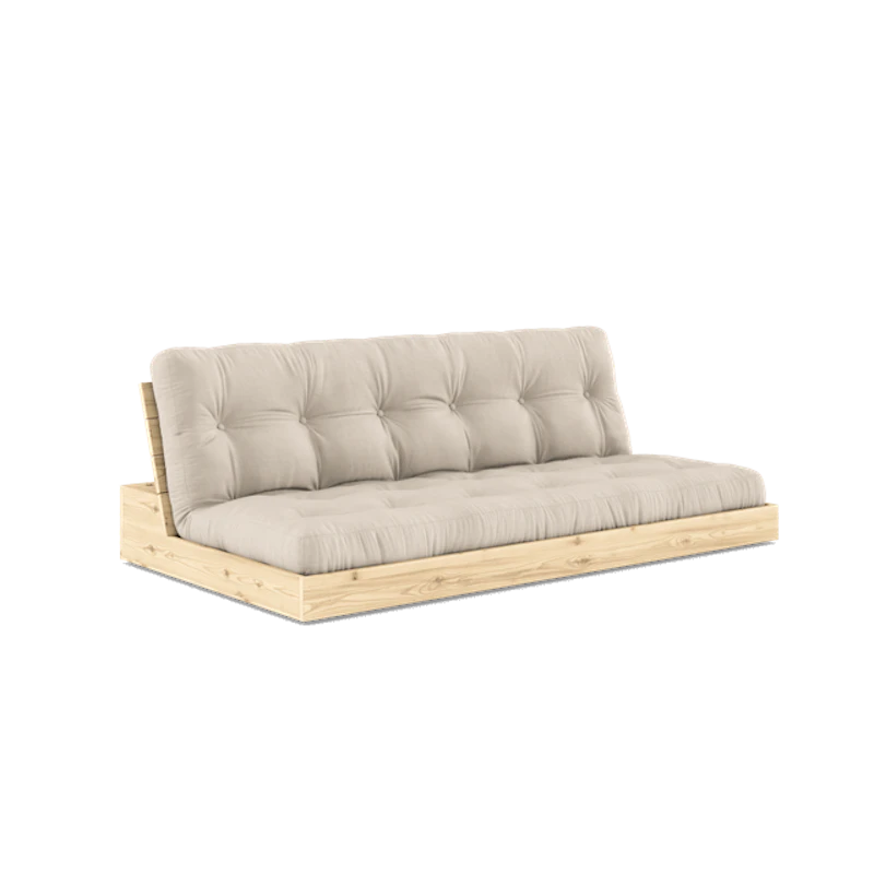 Base Sofa Bed With 5-Layer Mattress Clear/ Beige