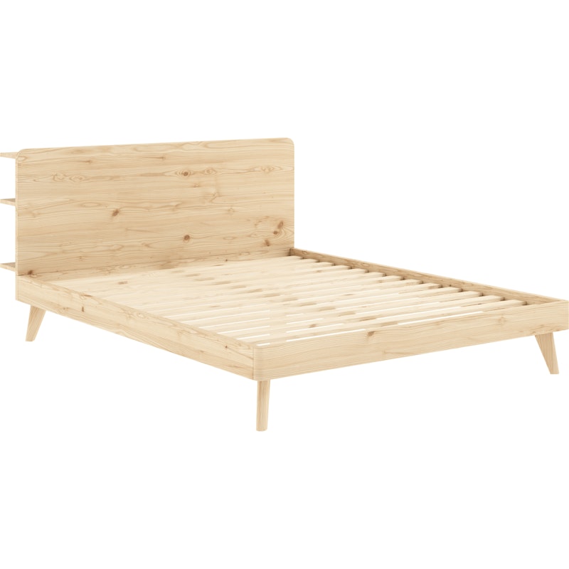 Retreat Bed Frame Clear Lacquered, 160x200 cm