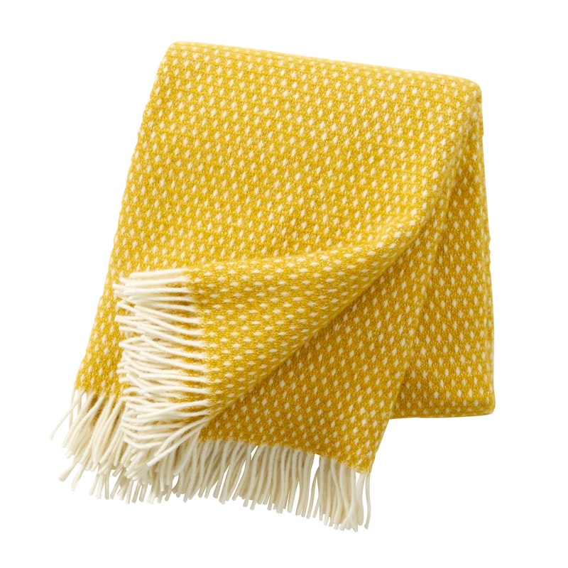 Knut Wool Plaid 130x200 cm, Yellow