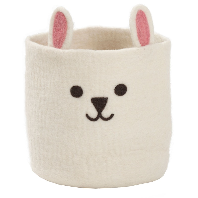 Rabbit Basket White, Ø20 cm