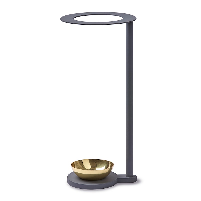 Monokel Umbrella Stand, Grey/Brass