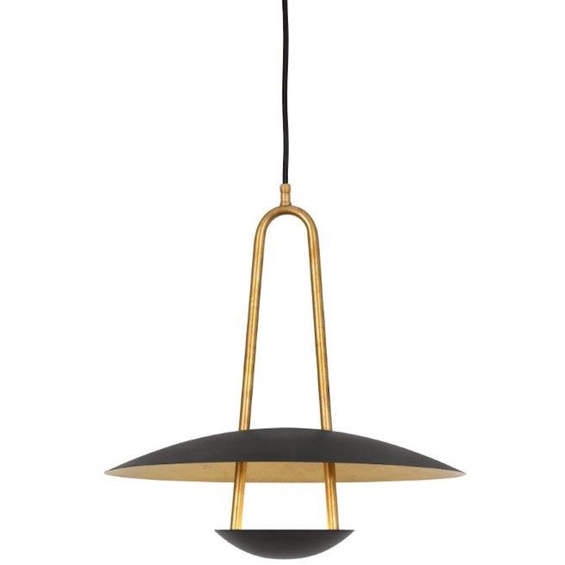 Satellit Pendant Raw Brass / Black, 40 cm