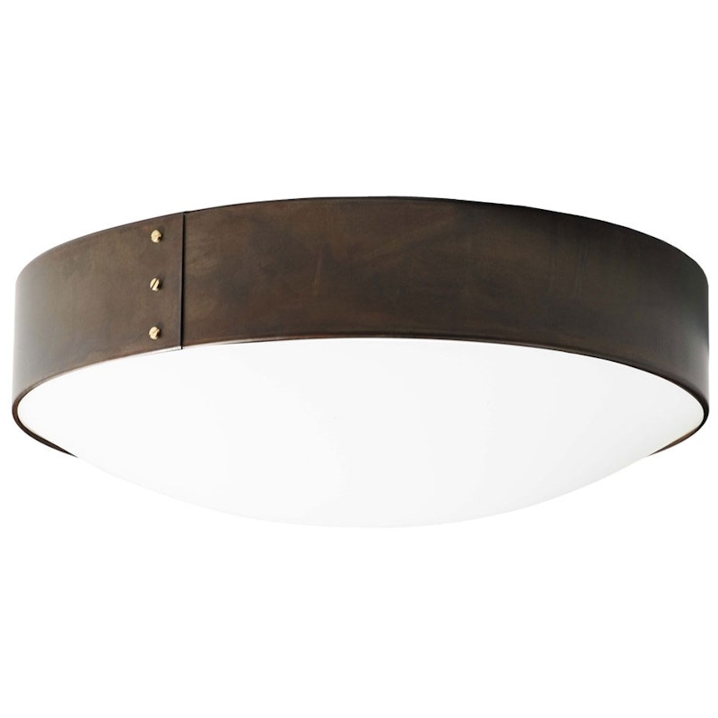 Svep Flush Ceiling Light 55 cm, Iron Oxide