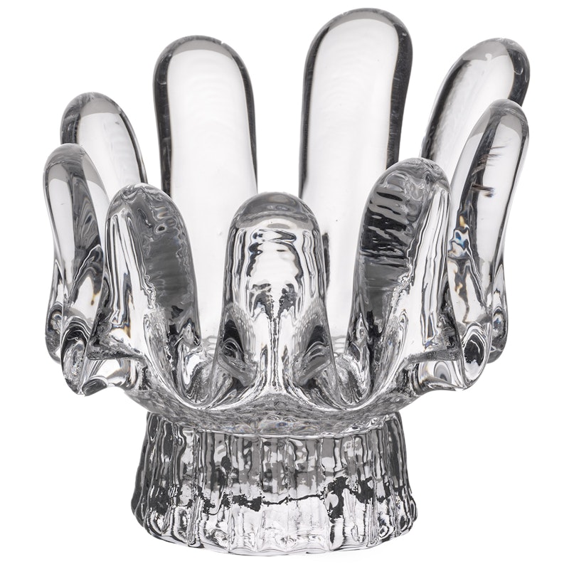 Sunflower Candle Holder 9.2 cm, Clear