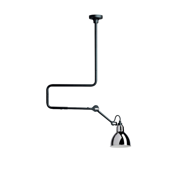 La Lampe Gras N°312 Ceiling Lamp, Black / Chrome