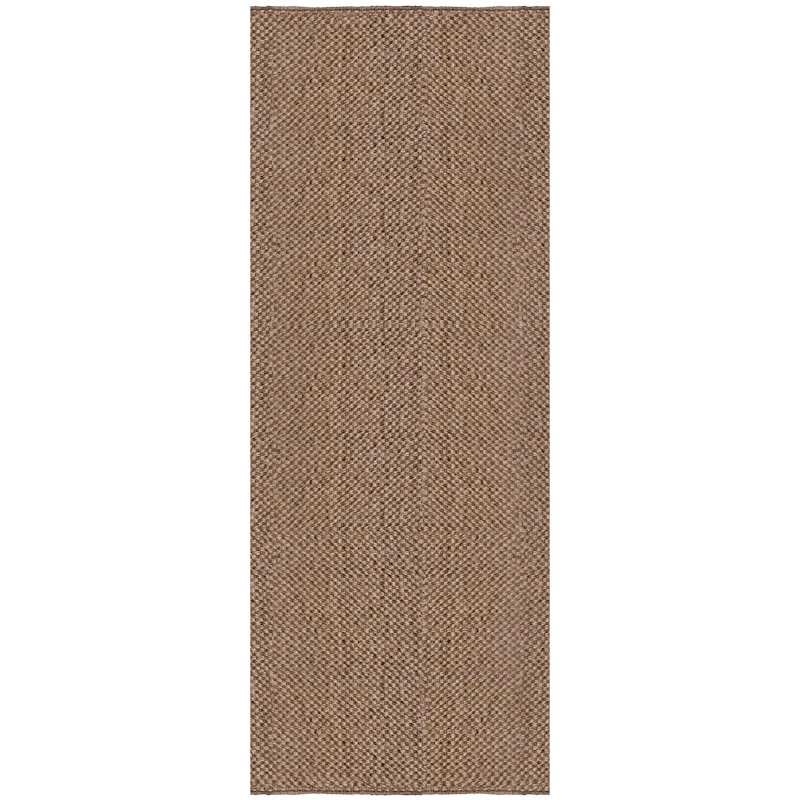 Basket Weave Sisal Rug 75x240 cm, Brown