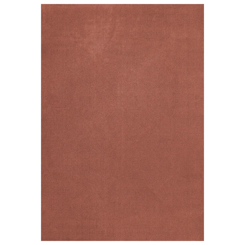 Classic Solid Wool Rug 180x270 cm, Red Ochre