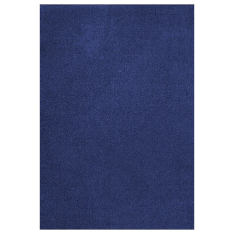 Classic Solid Wool Rug 250x350 cm, Blue Fonce