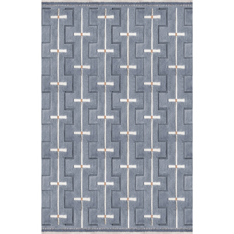 Johanna Wool Rug 250x350 cm, Sky Blue