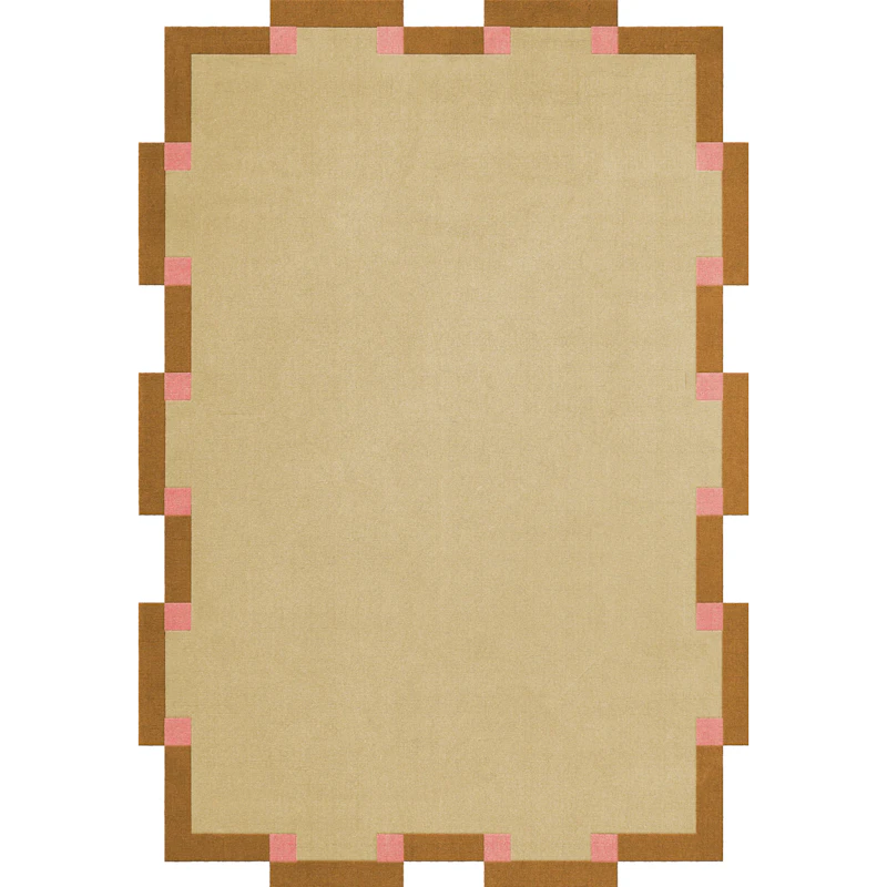 Teklan Fregio Wool Rug 180x270 cm, Butter / Blossom