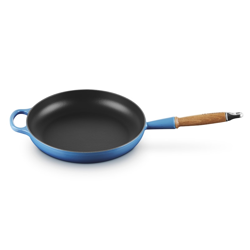 Signature Frying Pan With Wooden Handle 28 cm, Azure