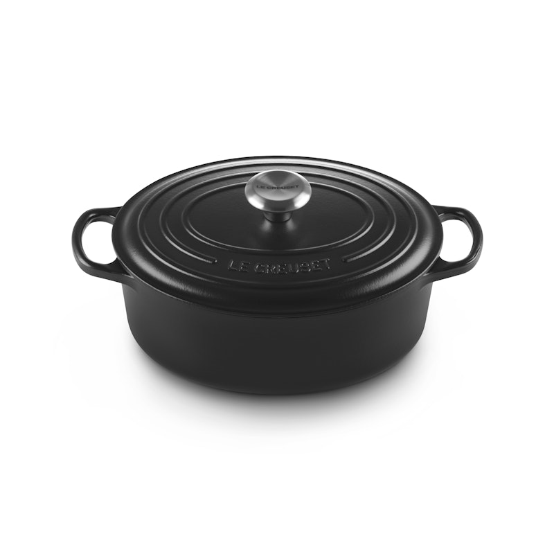 Signature Pot Oval 27 cm, Matte Black