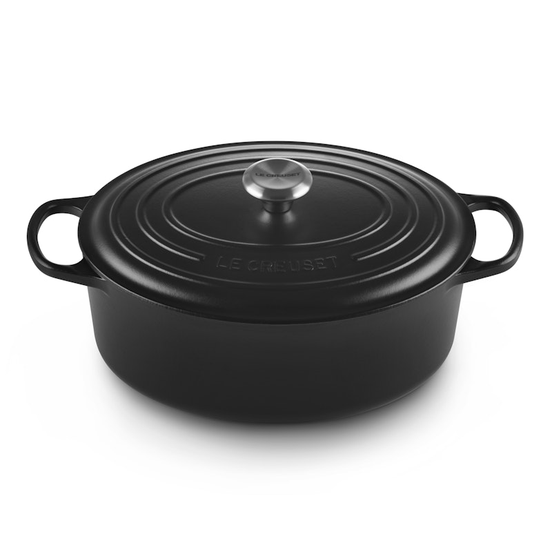Signature Pot Oval 31 cm, Matte Black