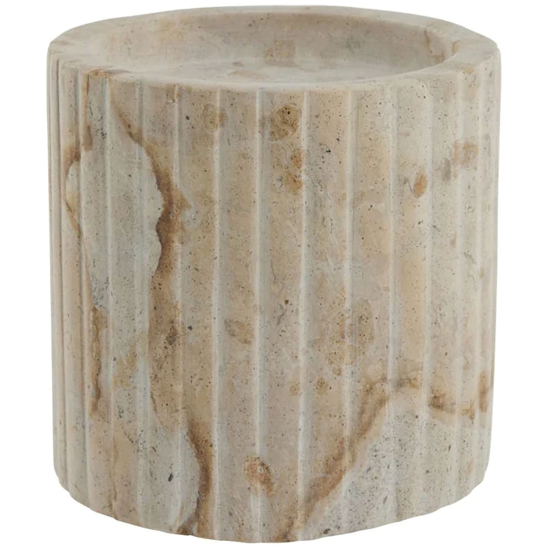 Eliana Candle Holder Marble Linen 10 cm