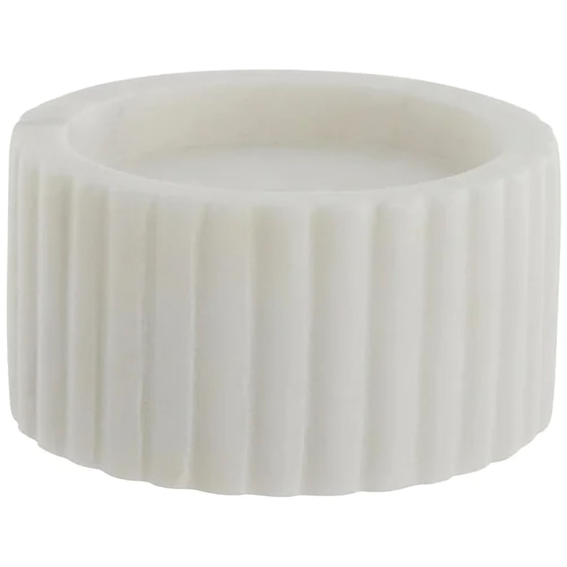 Eliana Candle Holder Marble White 5 cm