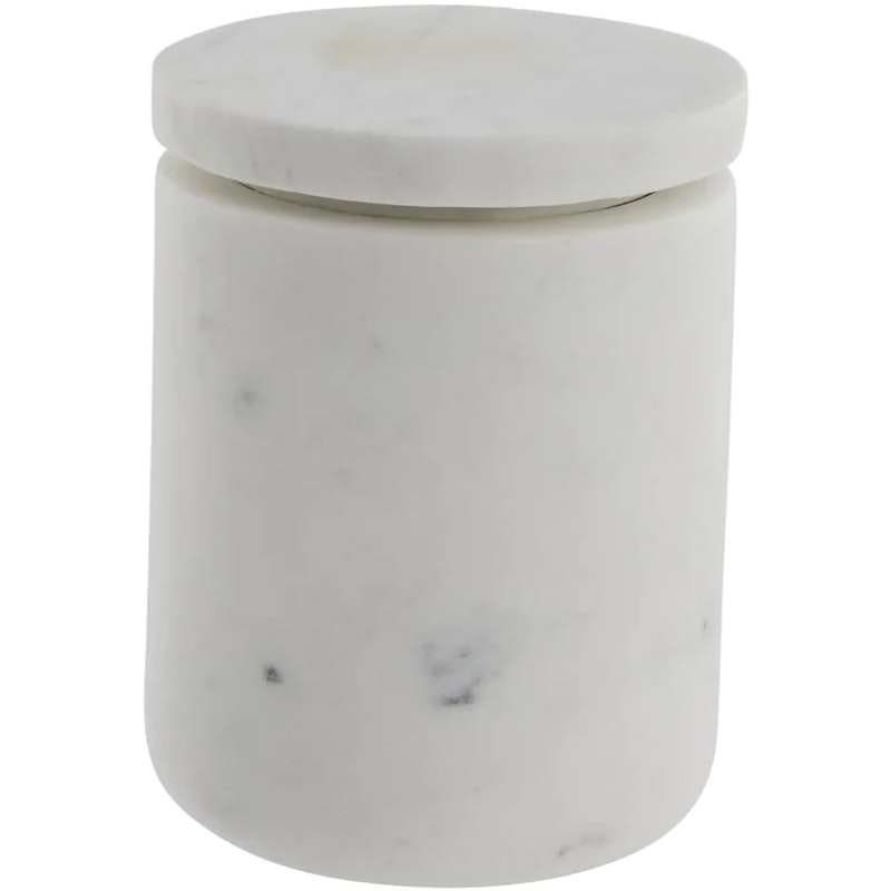 Ellia Jar With Lid, White