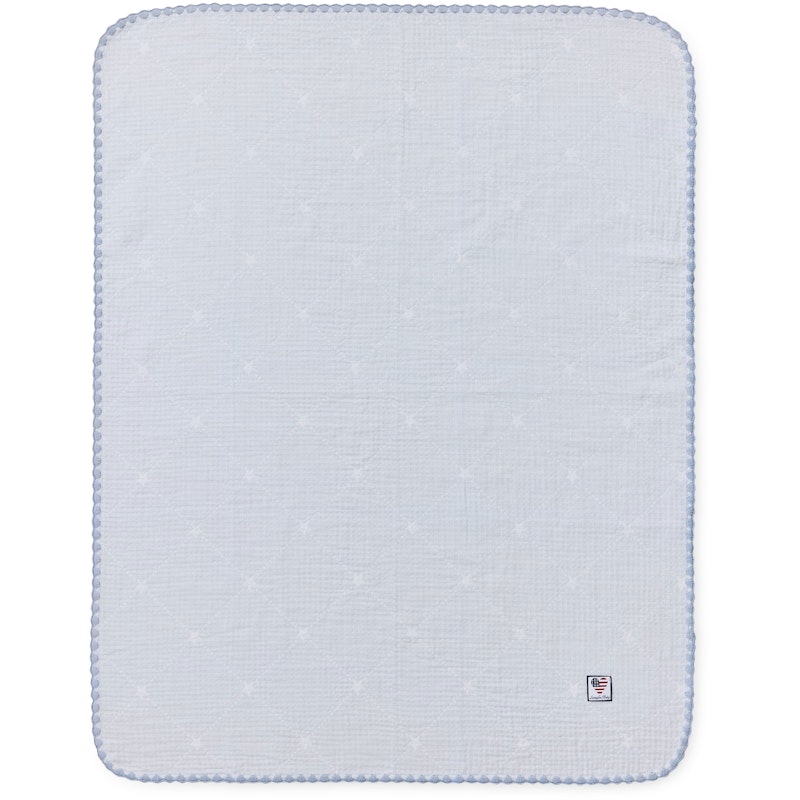 Baby Signature Star Throw 70x75 cm, White / Blue