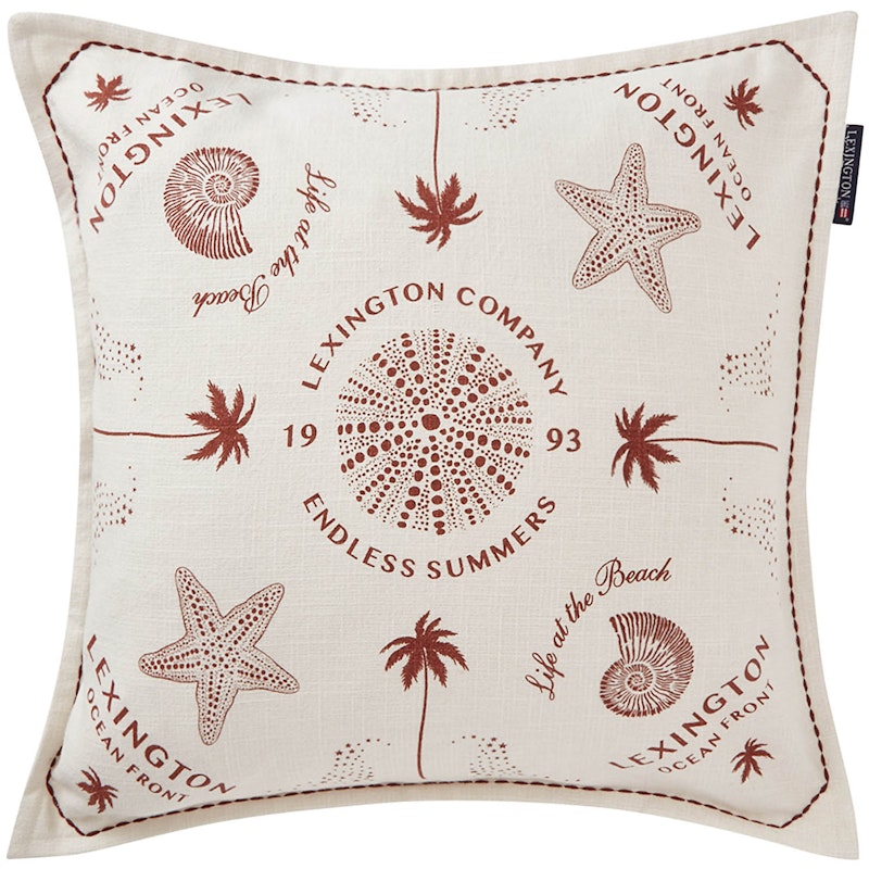 Bandana Cushion Cover 50x50 cm, White/Coconut