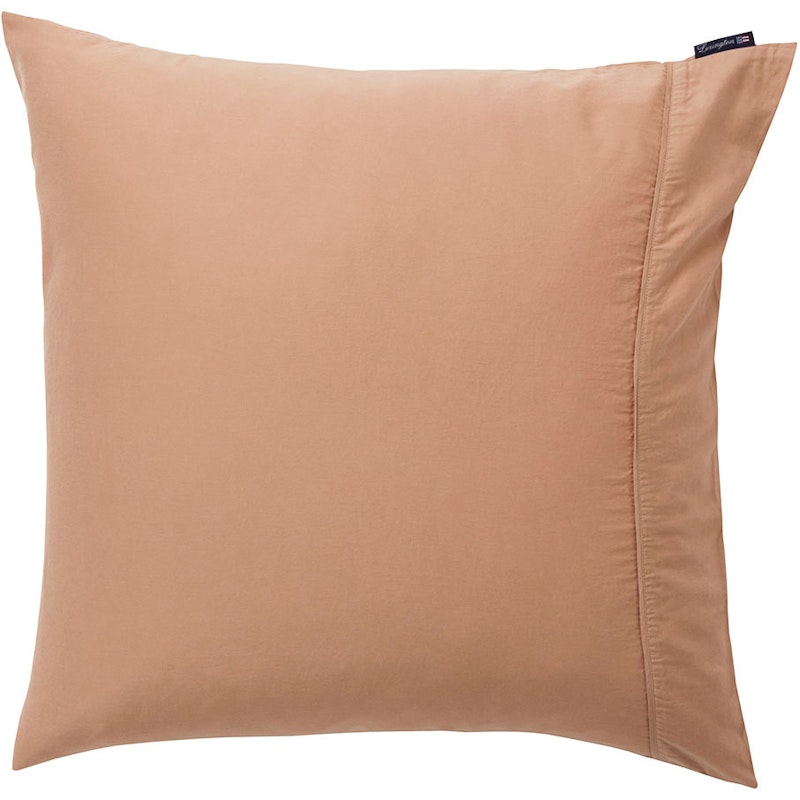 Washed Cotton Sateen Pillowcase 65x65 cm, Beige