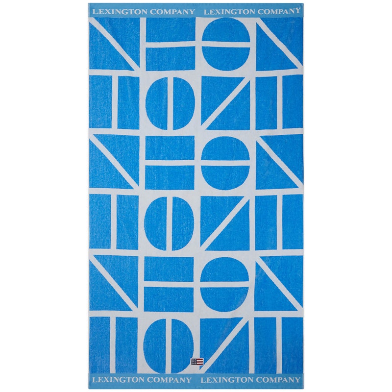 Graphic Beach Towel 100x180 cm, Blue