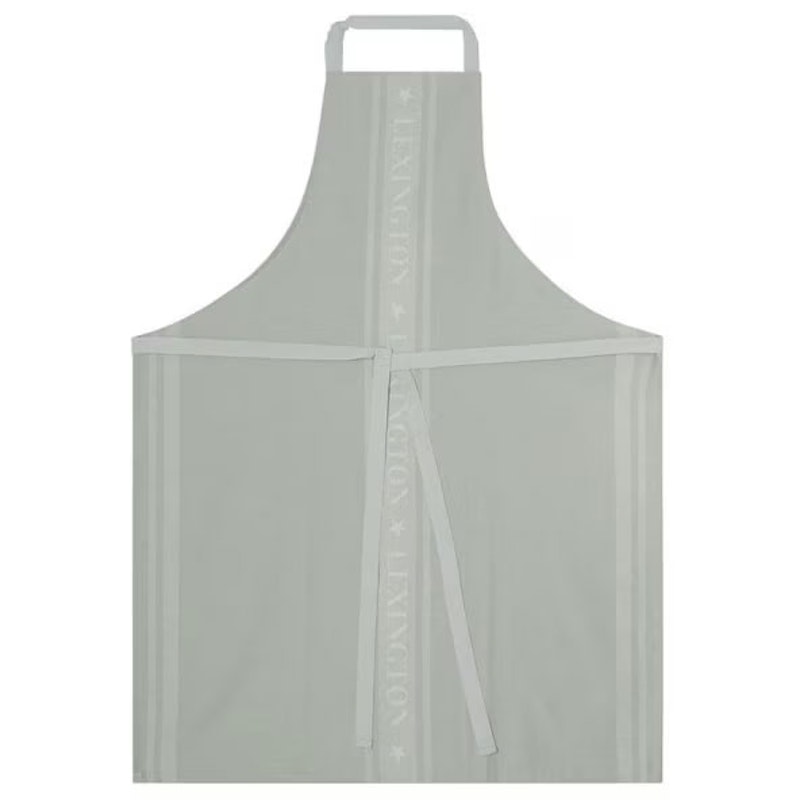Icons Cotton Jacquard Star Apron, White / Sage Green