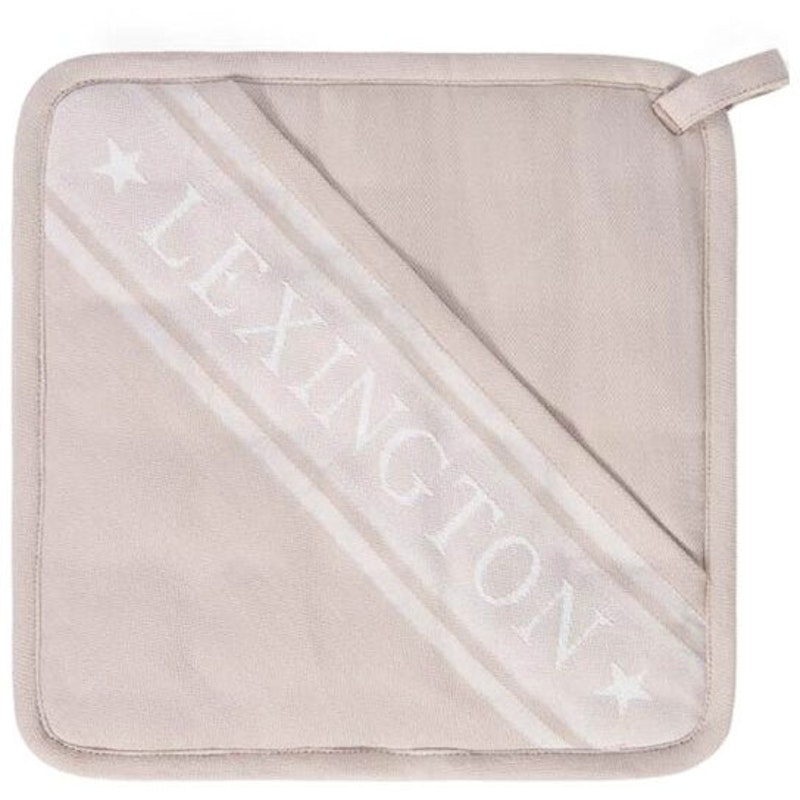 Icons Organic Cotton Jacquard Star Pot Holder, White / Beige