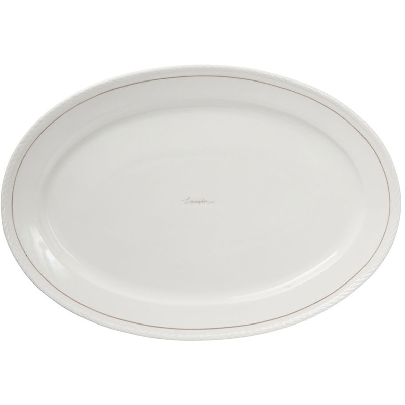 Lexington Porcelain Platter Oval, White / Beige