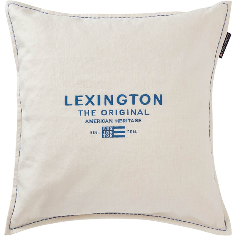 Logo Cushion Cover 50x50 cm, White/Blue