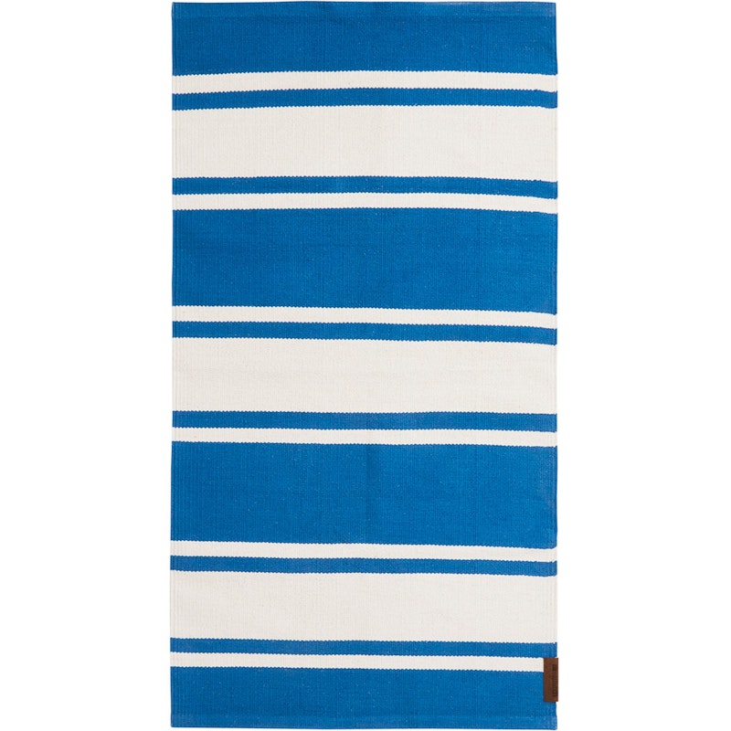 Organic Striped Cotton Rug 70x130 cm, Blue