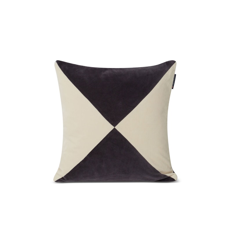 Patched Organic Cotton Velvet Pillow Cover