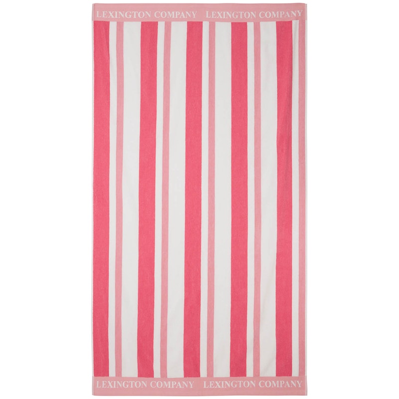Striped Beach Towel 100x180 cm, Red