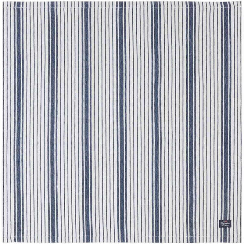 Cloth Napkin 50x50 cm, White/Navy