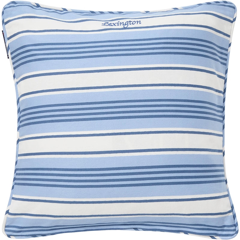 Striped Organic Cushion Cover 50x50 cm, Blue