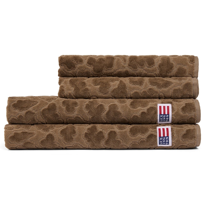 Velour Jacquard Leaves Towel 70x130 cm