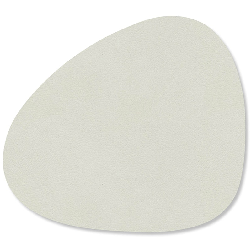 Curve Glass Coaster Nupo 11x13 cm, Linen