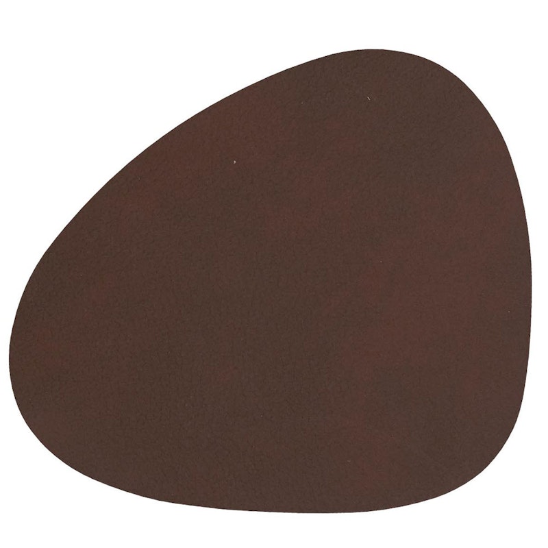 Curve Glass Coaster Nupo 11x13 cm, Dark Brown