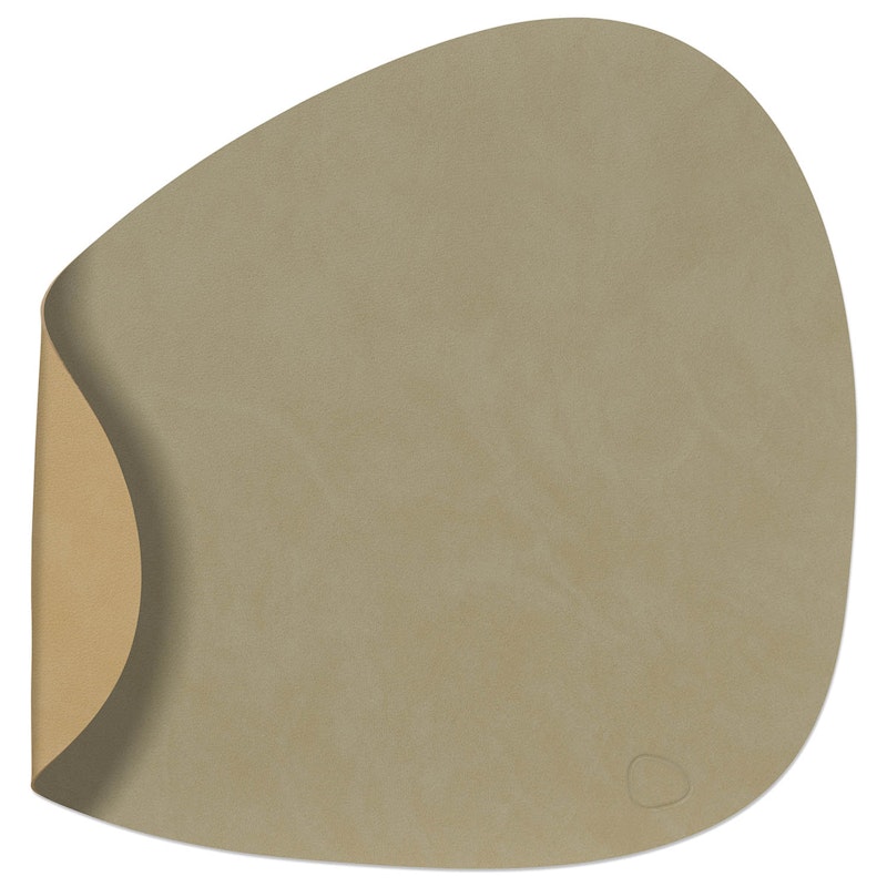 Curve L Reversible Table Mat 37x44 cm, Herbal Dust/Khaki