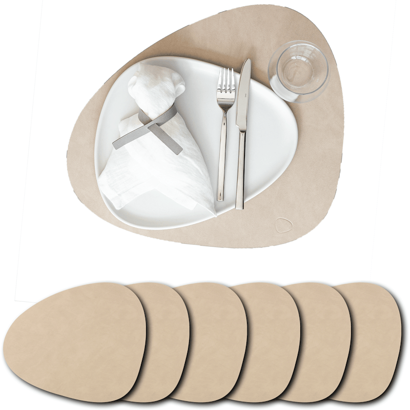 Curve L Nupo Table Mats 37x44 cm 6-pack, Sand