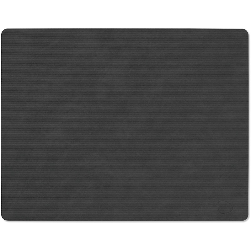 Square L Corduroy Placemat, Black
