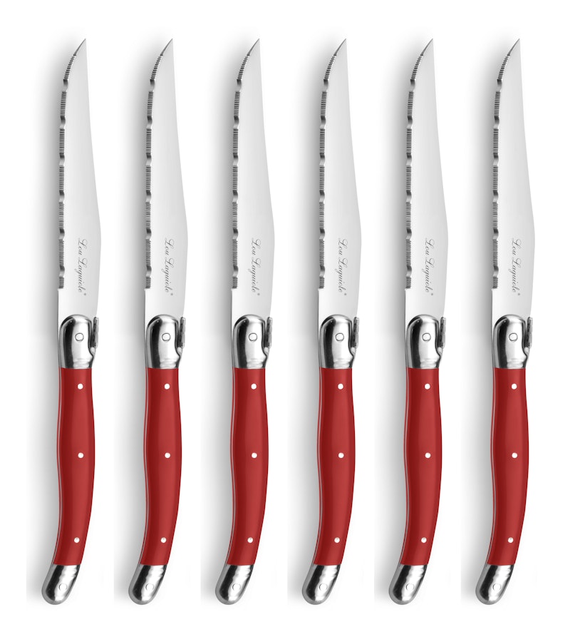 Tradition Grill Knives With Knife Block 6-pack, Red