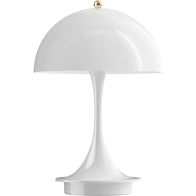 Panthella 160 Table Lamp Portable Anniversary Edition, White / Brass Metallized